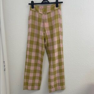 Ali Golden Silk Fly Front Pants XS